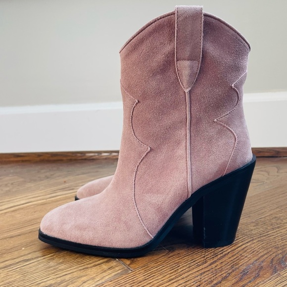 JEFFREY CAMPBELL Jument Western Bootie Pink Suede  size 6 - Picture 2 of 12